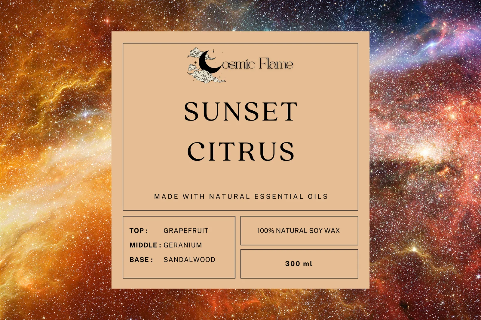 Sunset Citrus label artwork